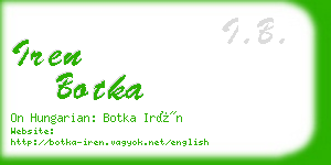 iren botka business card